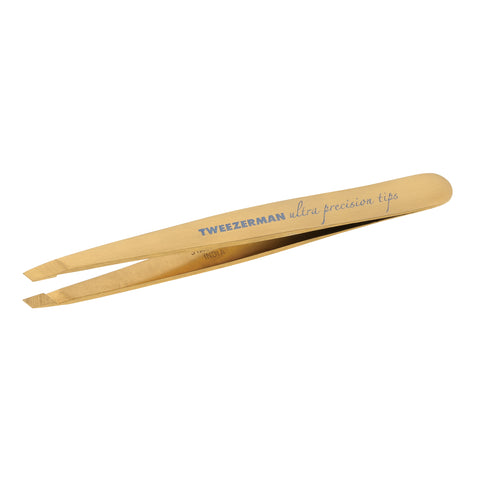 Ultra Precision Slant Tweezer - Schräge Pinzette, Gold