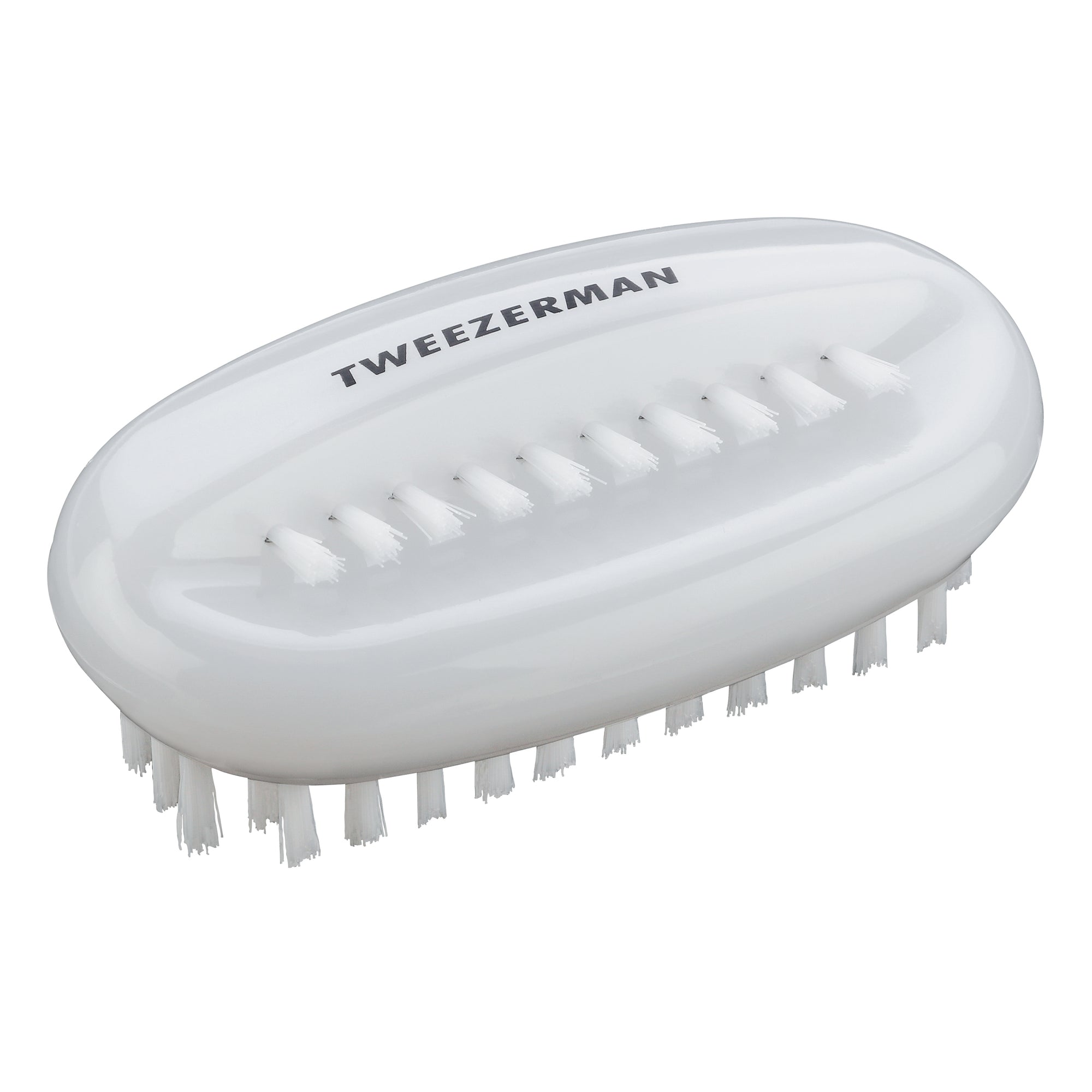 TWEEZERMAN Nagelbürste in weiß ergonomisch perfekt angepasst.