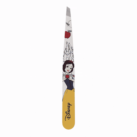 hover_image TWEEZERMAN schräge Pinzette mit Disney's Schneewittchen aus rostfreiem Edelstahl mit handgeschliffenen Spitzen.