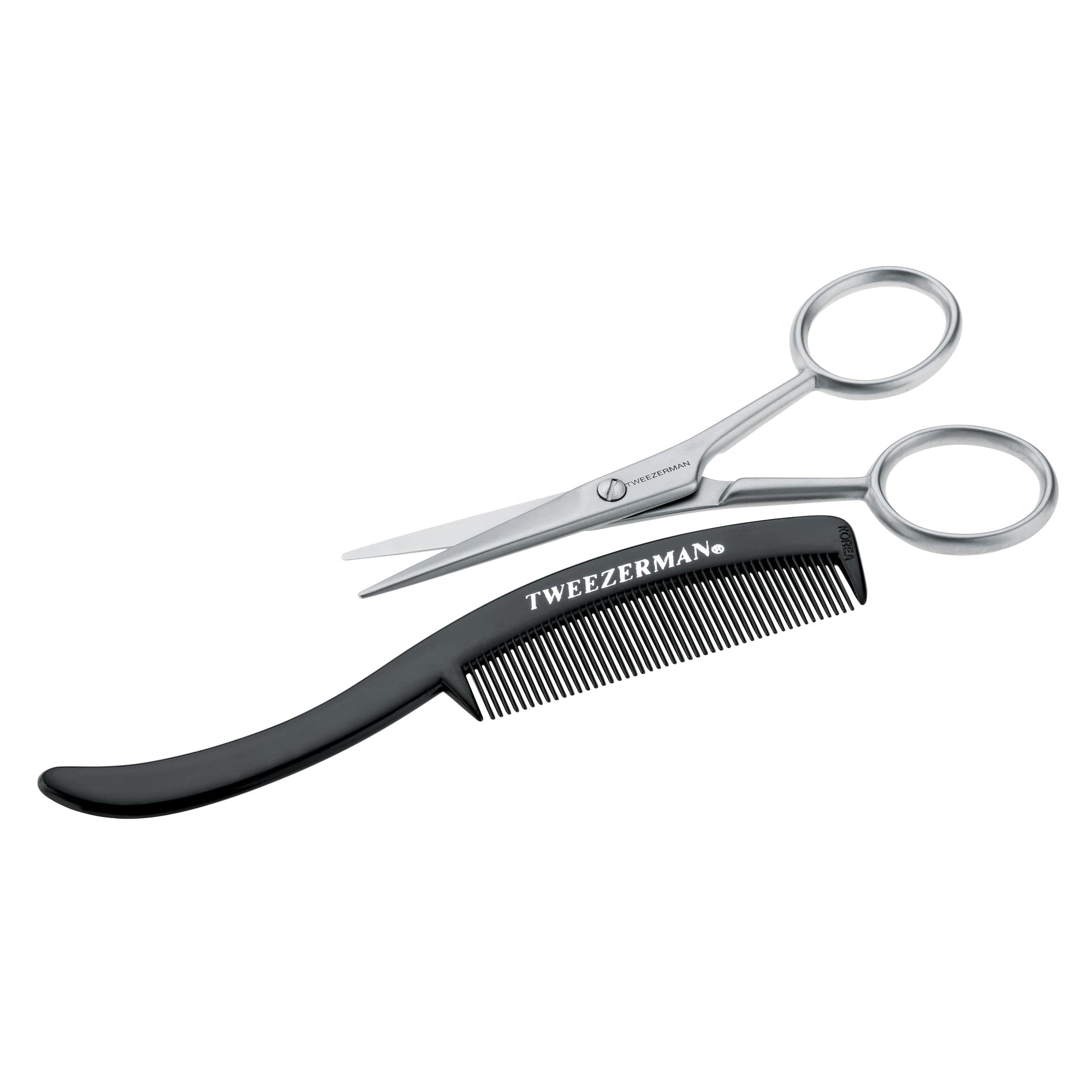 Moustache Scissors &amp; Comb - Bartschere &amp; Bartkamm