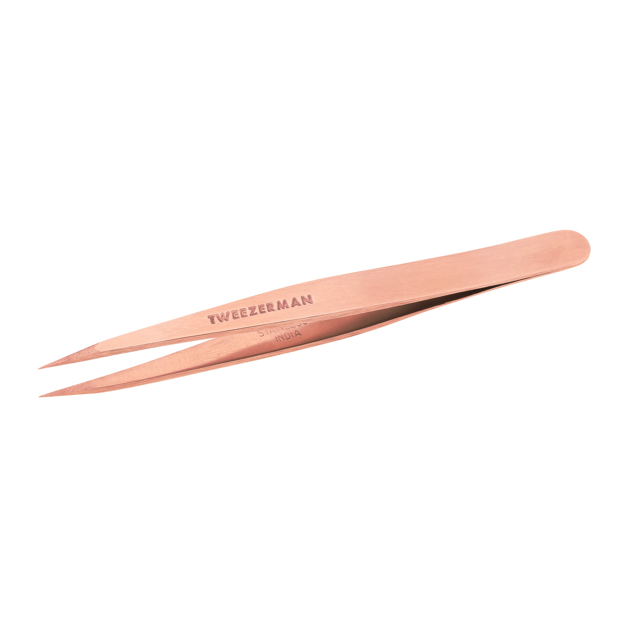 TWEEZERMAN spitze Pinzette in rose gold aus rostfreiem Edelstahl mit handgeschliffenen Spitzen.