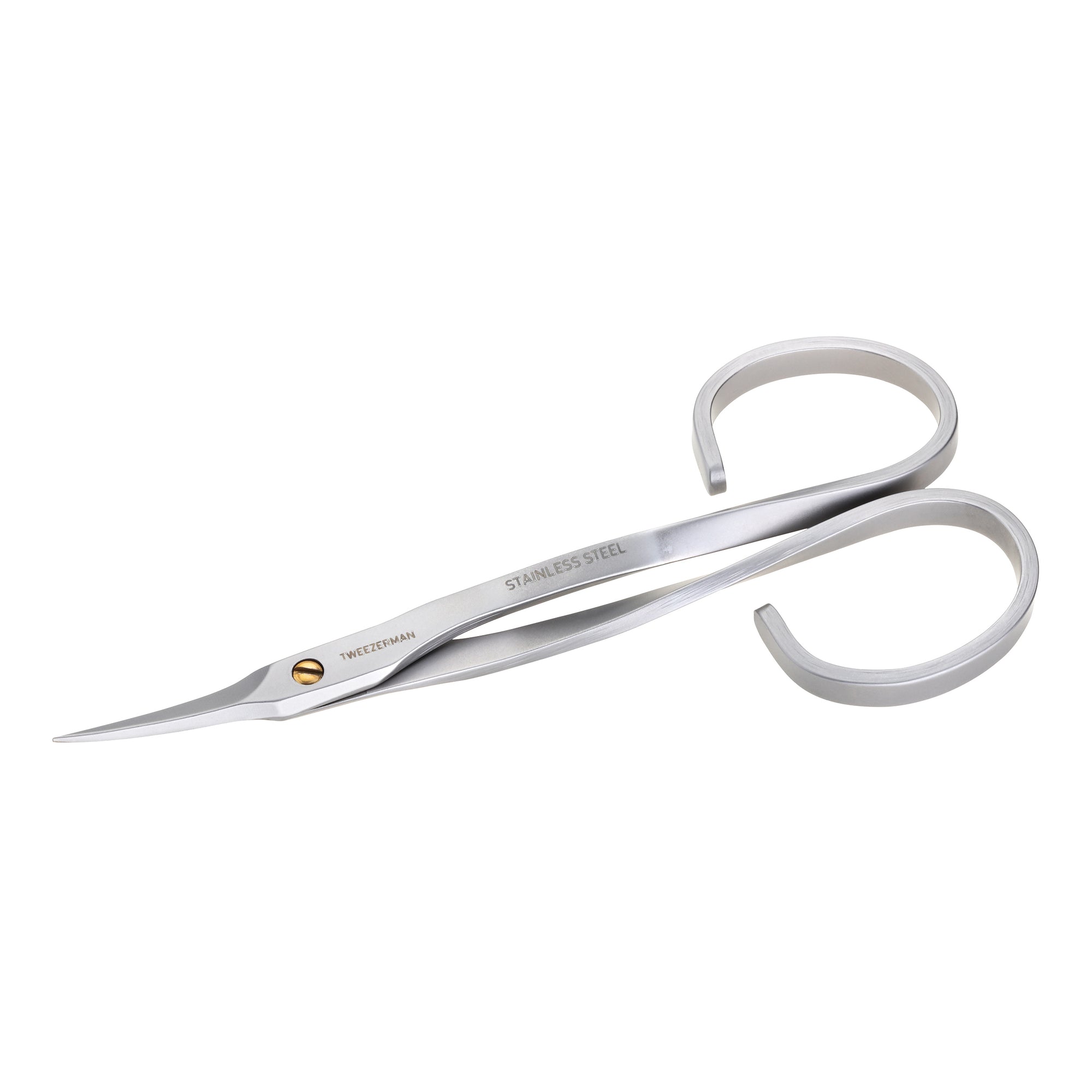 TWEEZERMAN Nagelhautschere in silber aus rostfreiem Edelstahl mit scharfen Präzisionsschneiden.