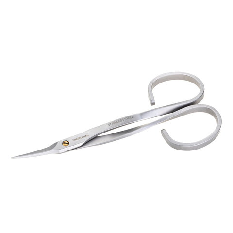 TWEEZERMAN Nagelhautschere in silber aus rostfreiem Edelstahl mit scharfen Präzisionsschneiden.