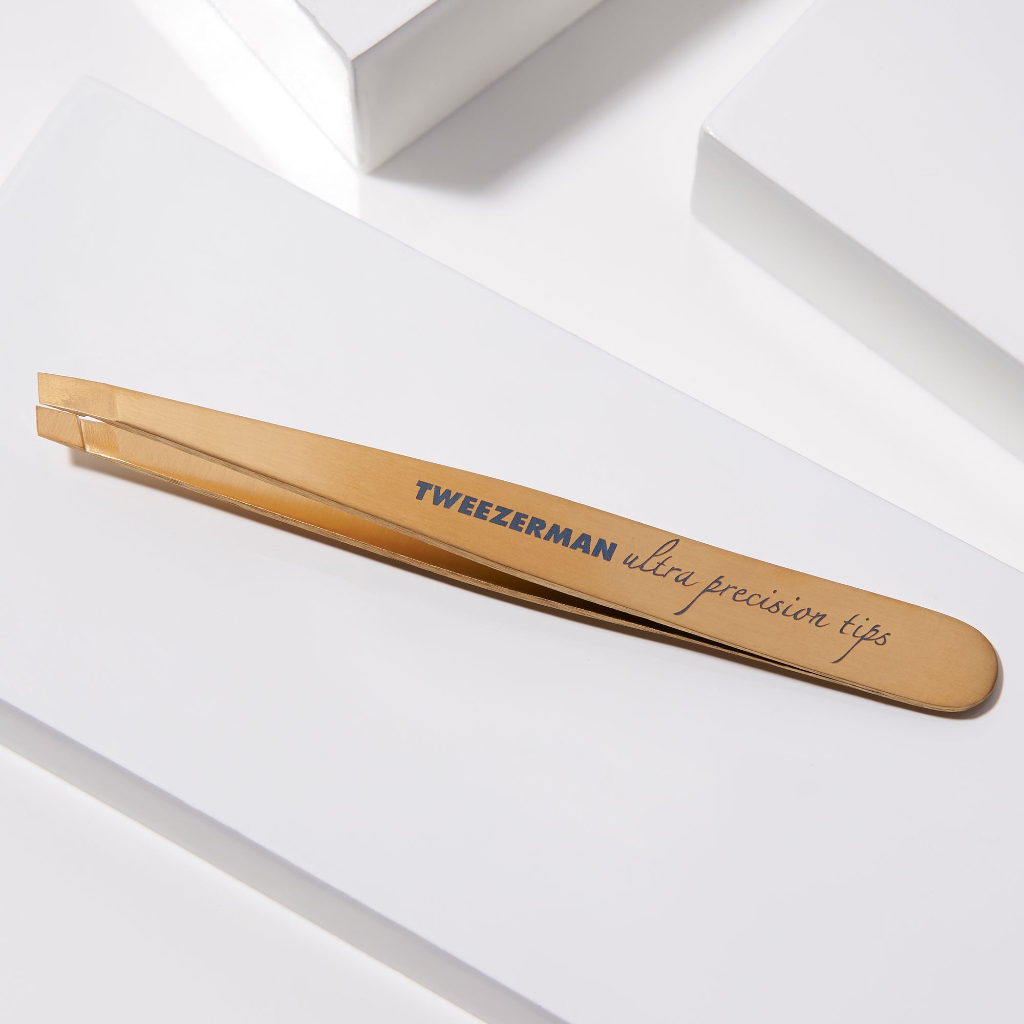 Ultra Precision Slant Tweezer - Schräge Pinzette, Gold