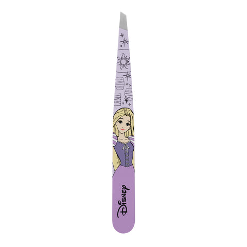 TWEEZERMAN schräge Pinzette mit Disney's Rapunzel aus rostfreiem Edelstahl mit handgeschliffenen Spitzen.