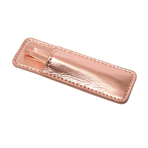 Mini Slant Tweezer & Case - Schräge Mini Pinzette mit Etui, Rose Gold