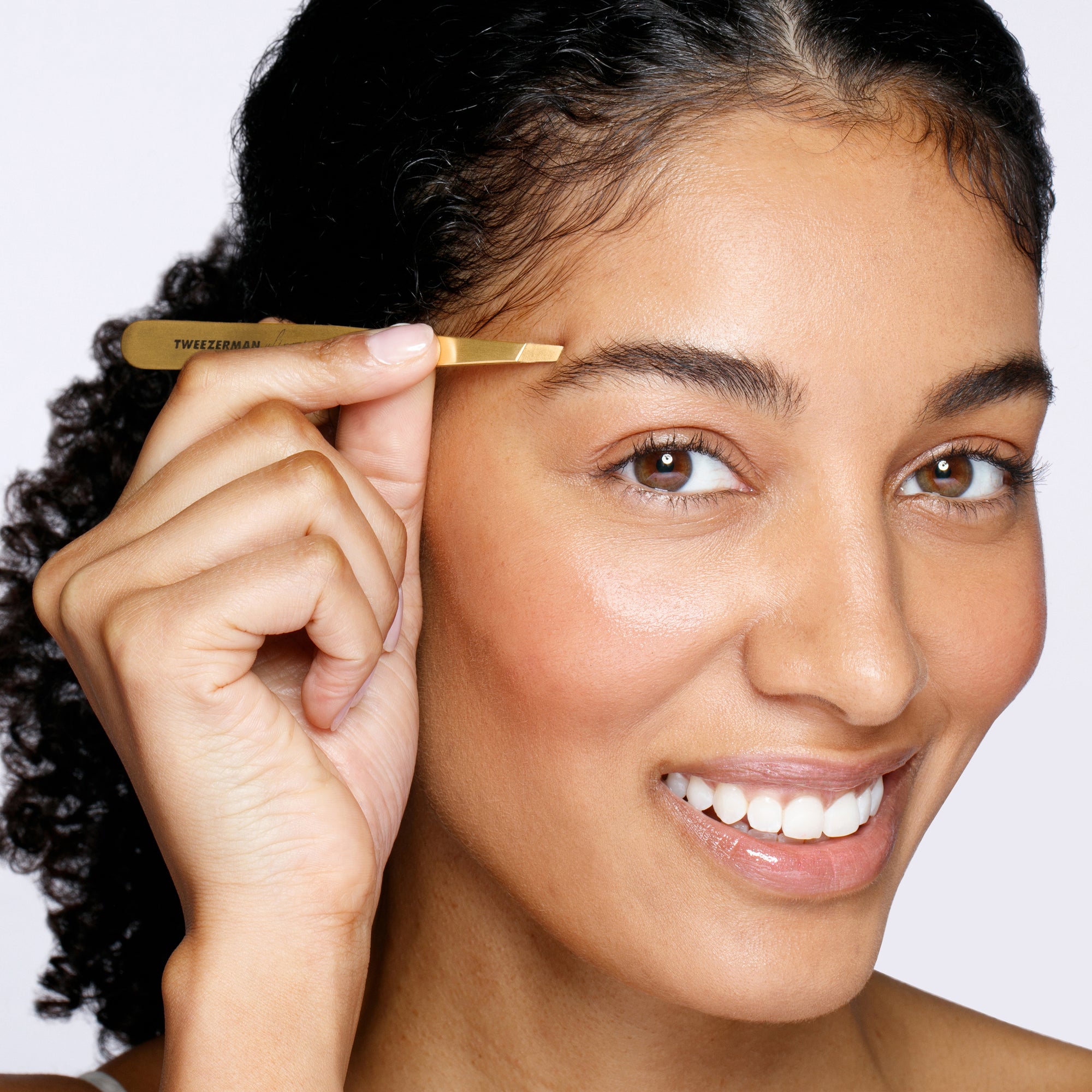 Ultra Precision Slant Tweezer - Schräge Pinzette, Gold