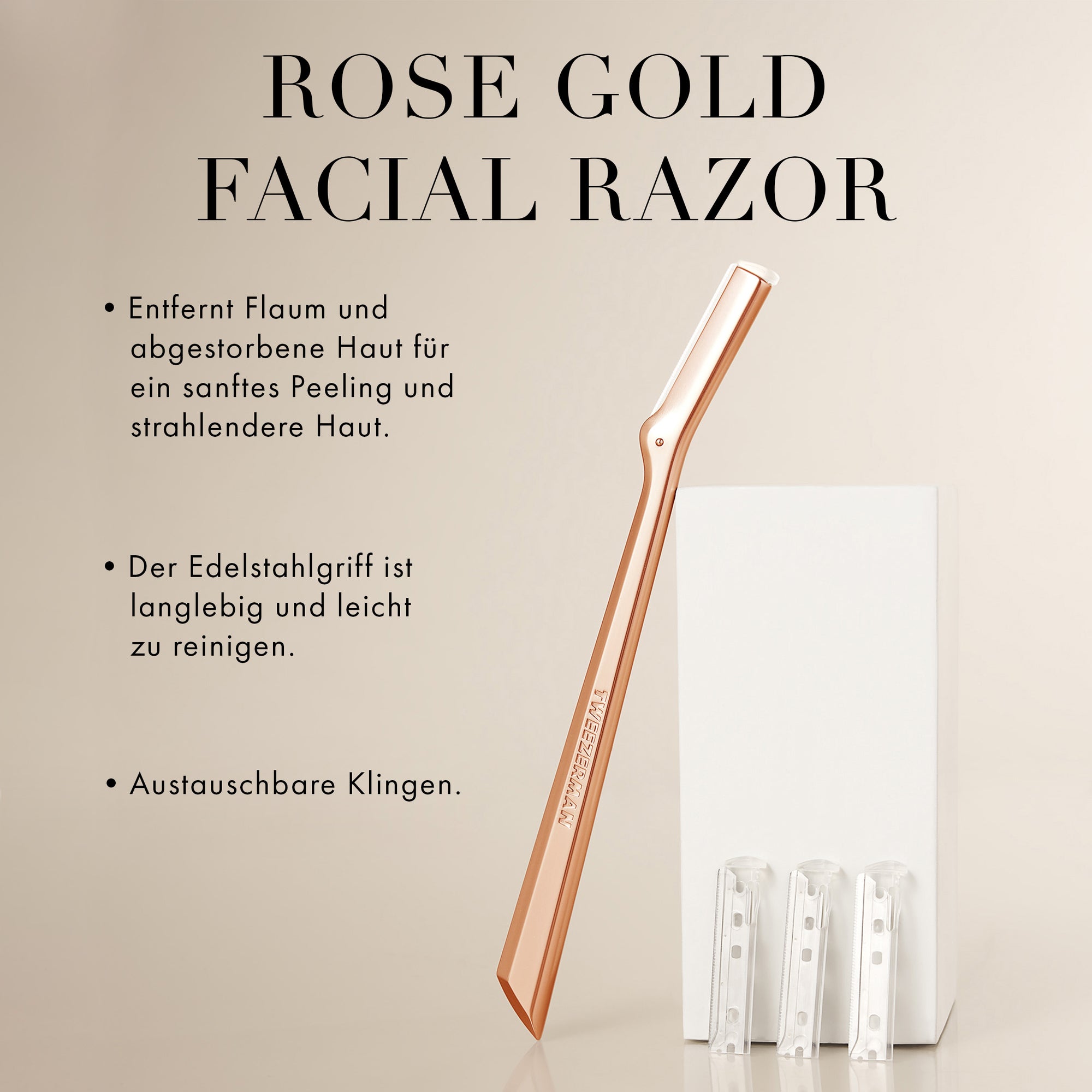 Facial Razor - Gesichtshaarrasierer, Rose Gold