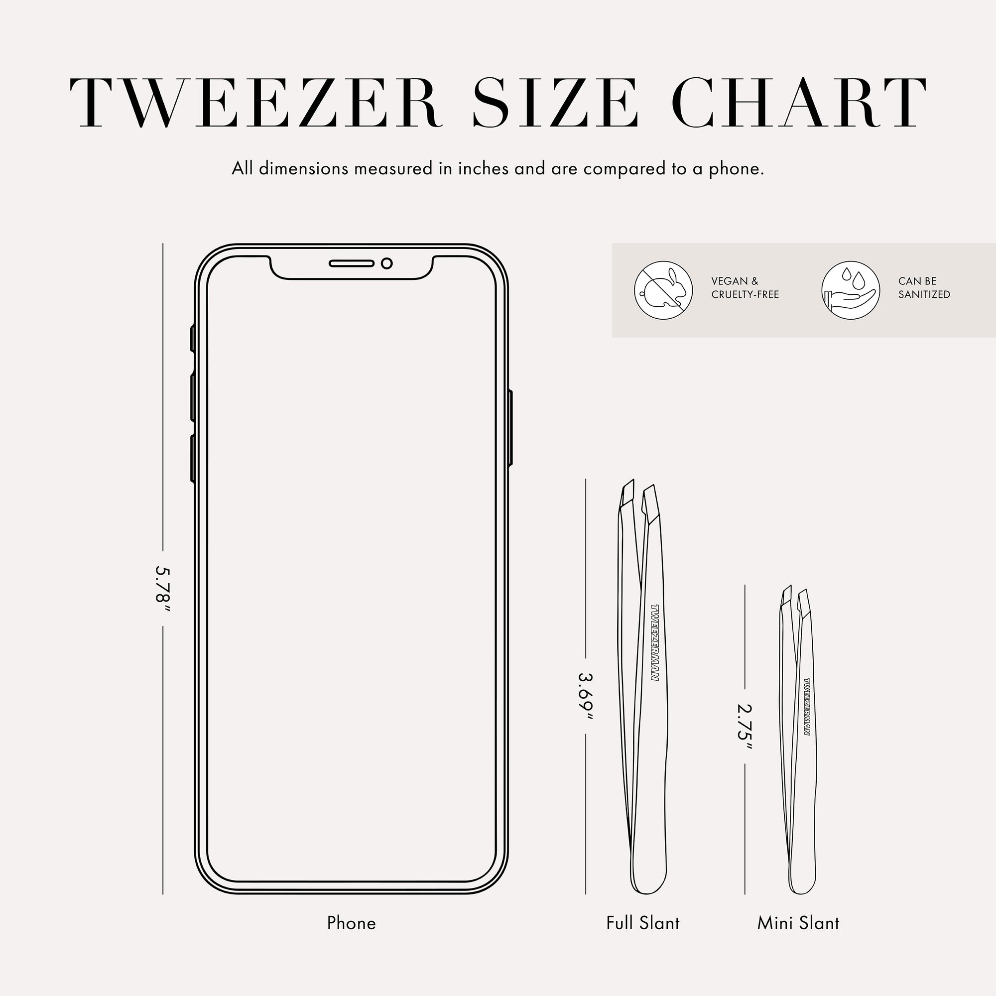 Details of various types of tweezers.