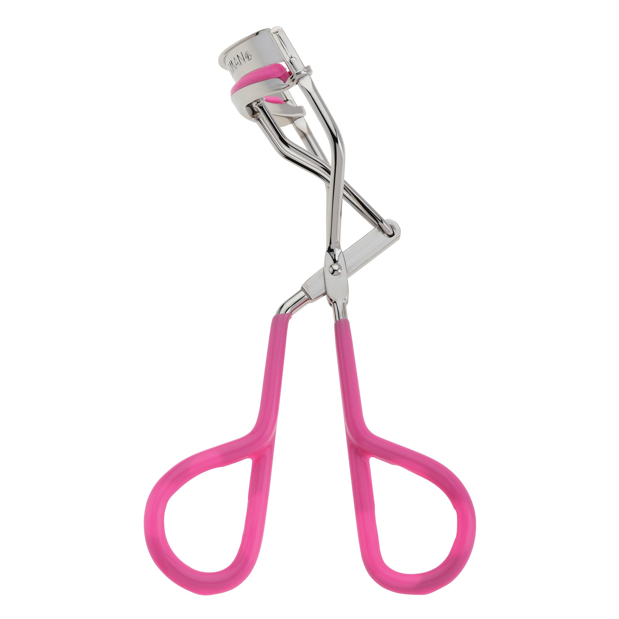 Seitenansicht einer TWEEZERMAN Neon Great Grip Wimpernzange in der Farbe pink