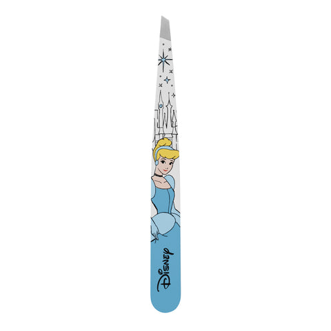 TWEEZERMAN schräge Pinzette mit Disney's Cinderella aus rostfreiem Edelstahl mit handgeschliffenen Spitzen.