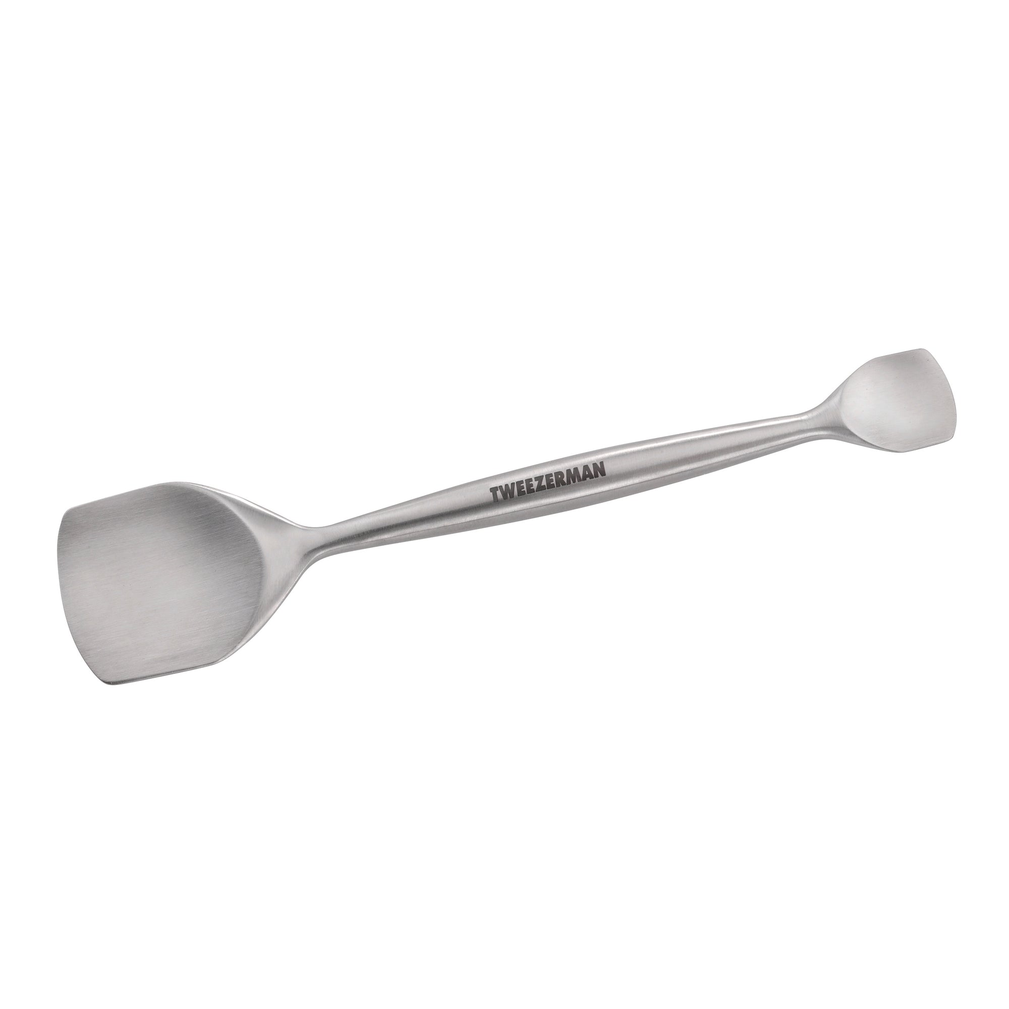 TWEEZERMAN PorenreinigerTool in silber aus rostfreiem Edelstahl.
