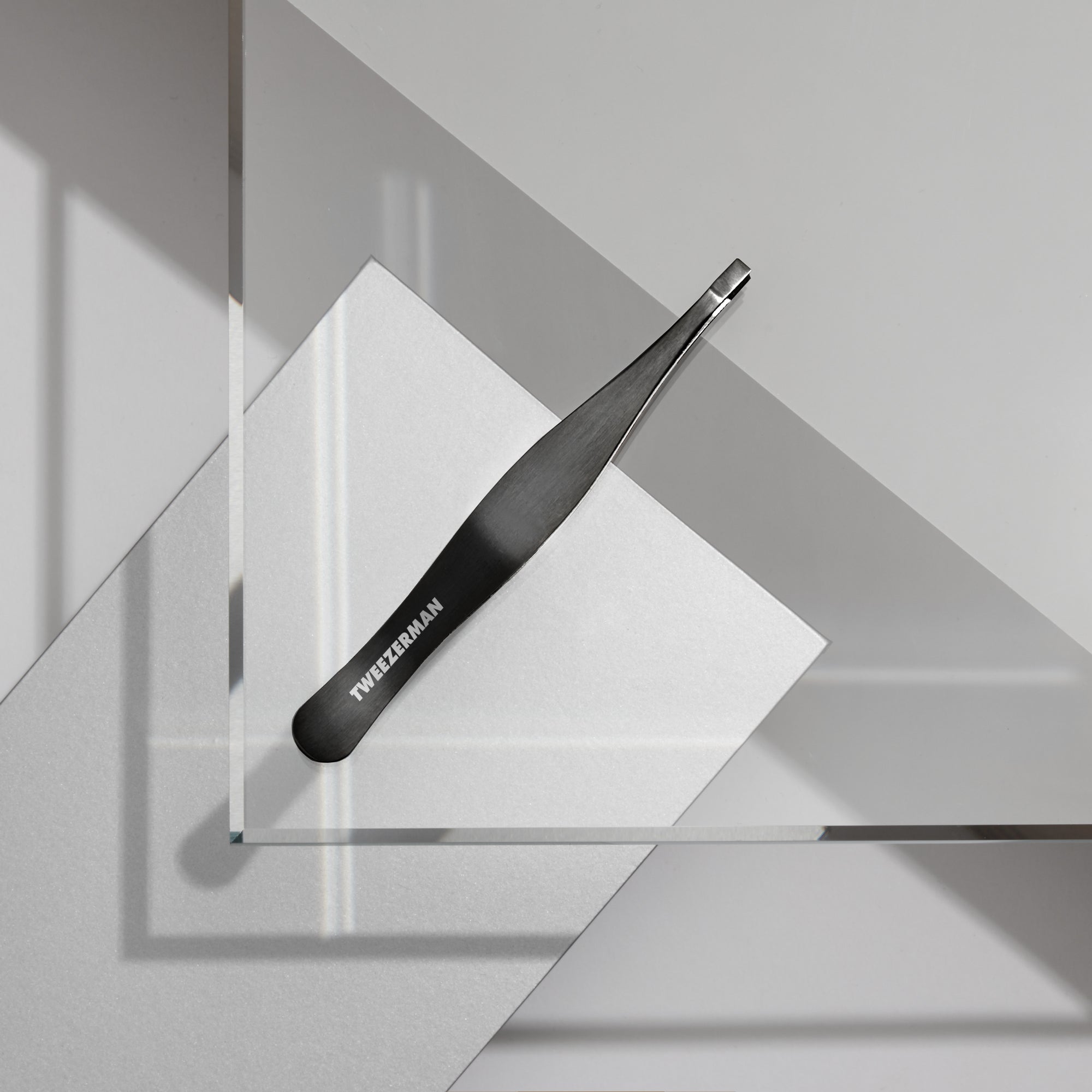 Flat Tip Tweezer - Gerade Pinzette, Gunmetal