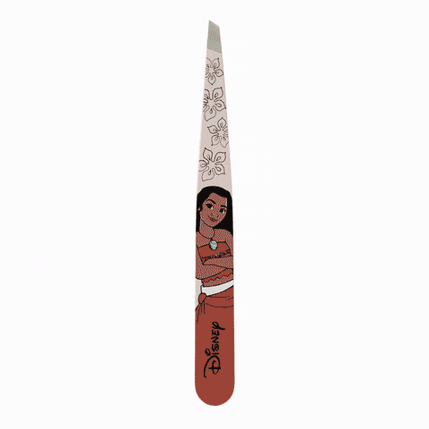 hover_image TWEEZERMAN schräge Pinzette mit Disney's Vaiana aus rostfreiem Edelstahl mit handgeschliffenen Spitzen.