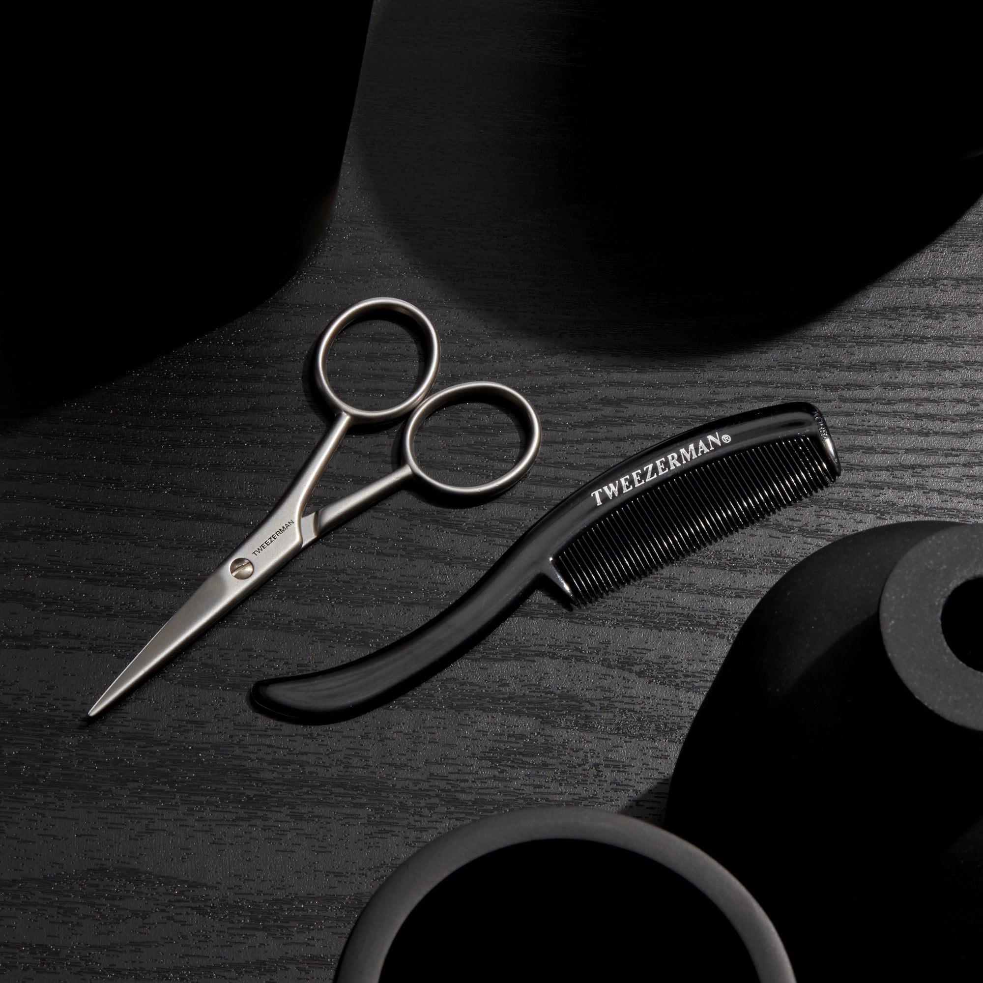 Moustache Scissors &amp; Comb - Bartschere &amp; Bartkamm