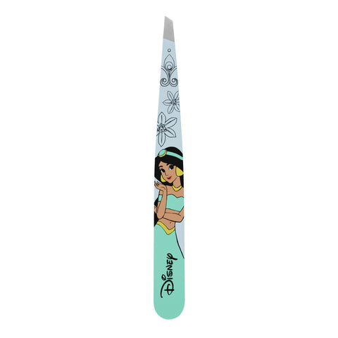 TWEEZERMAN schräge Pinzette mit Disney's Jasmine aus rostfreiem Edelstahl mit handgeschliffenen Spitzen.