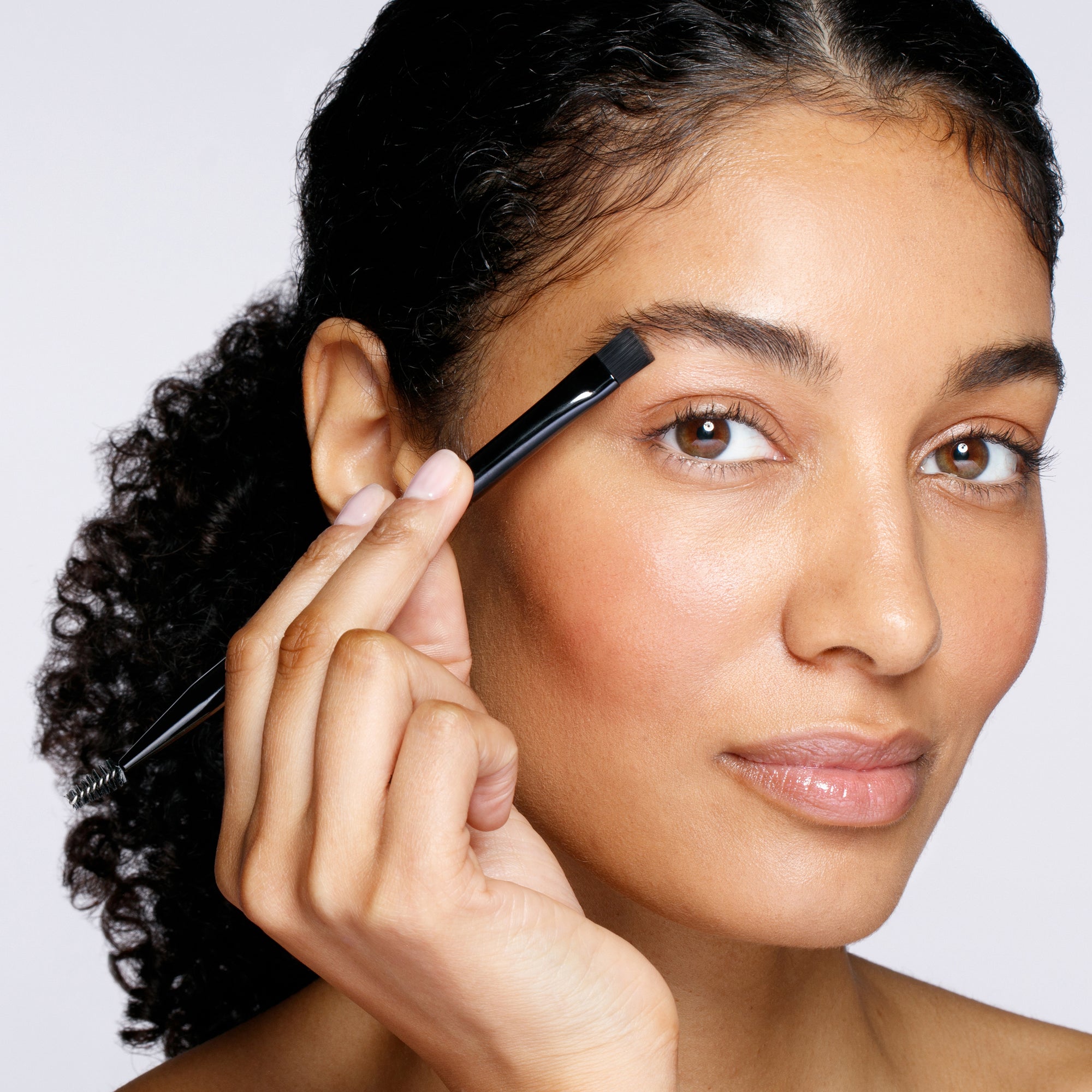 Flat Brow Brush &amp; Spoolie - Flacher Augenbrauenpinsel &amp; Bürstchen
