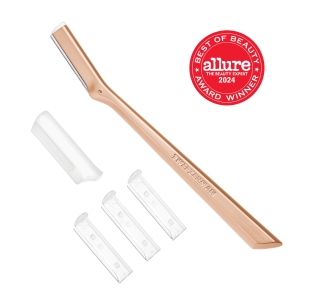 TWEEZERMAN Gesichtshaarrasierer in Rose Gold  mit ausgezeichneter Ergonomie sowie scharfen und robusten Klingen aus rostfreiem Edelstahl.
